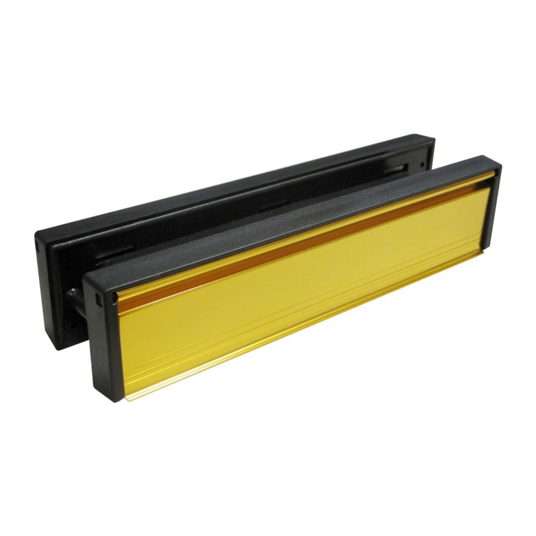 Securit Double Sided Letterplate 40/80 X 300mm Gold