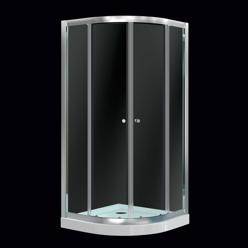 Supa Plumb Twin Sliding Door Shower Enclosure Quad 1850mmx900mm