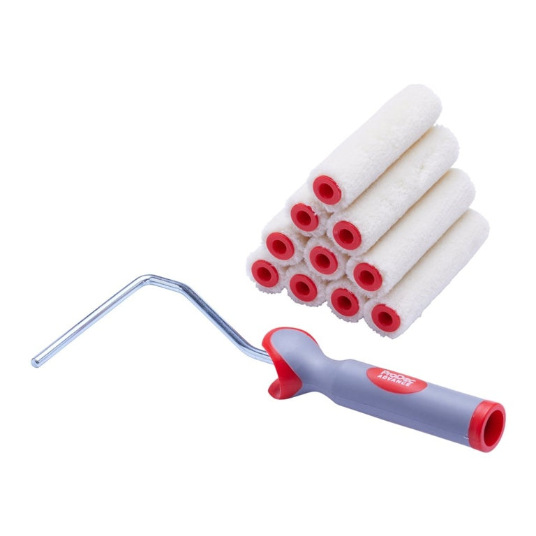 Pro Dec 4" Gloss Mini Rollers & Frame Pack 10