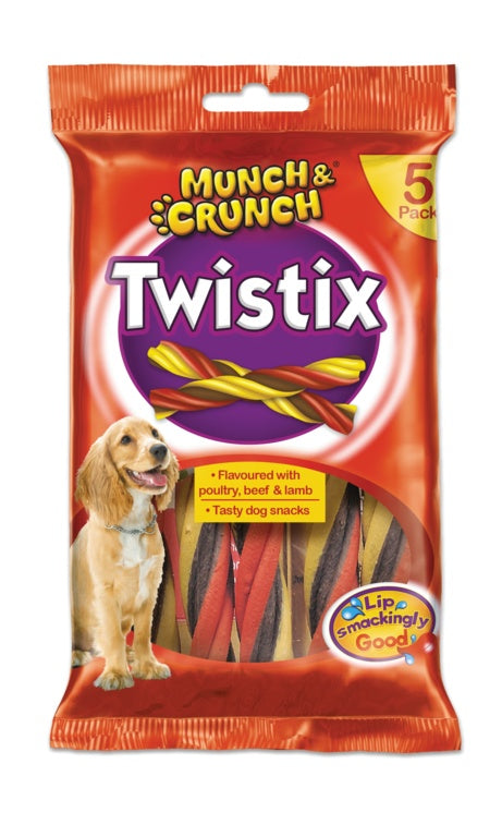 Munch & Crunch Tri Colour Twistix 5 Pack