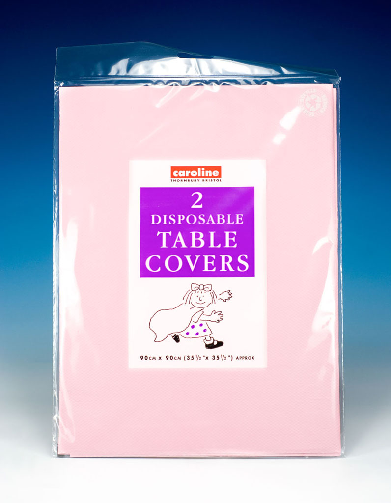 Caroline Square Paper Tablecovers 90cm Pink