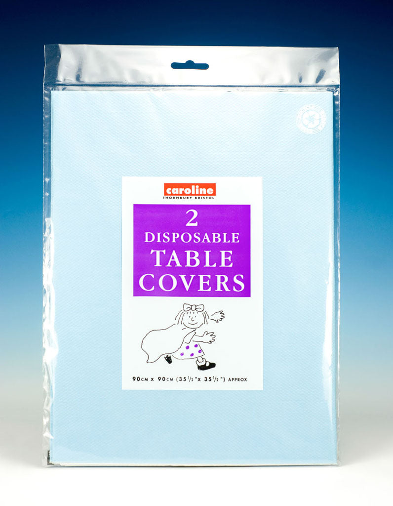 Caroline Square Paper Tablecovers 90cm Light Blue