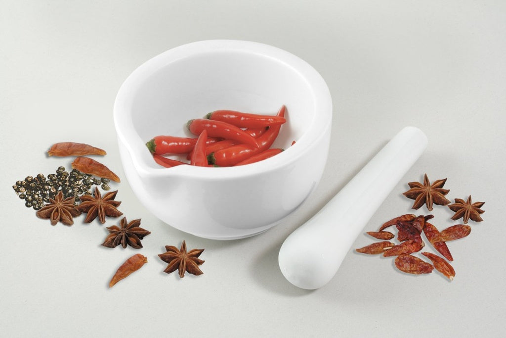 Fackelmann Porcelain Pestle & Mortar 11cm