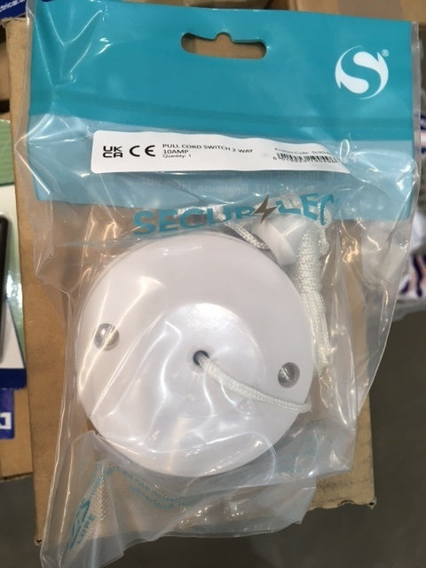 Securlec Pull Cord Switch 2 Way 10 A