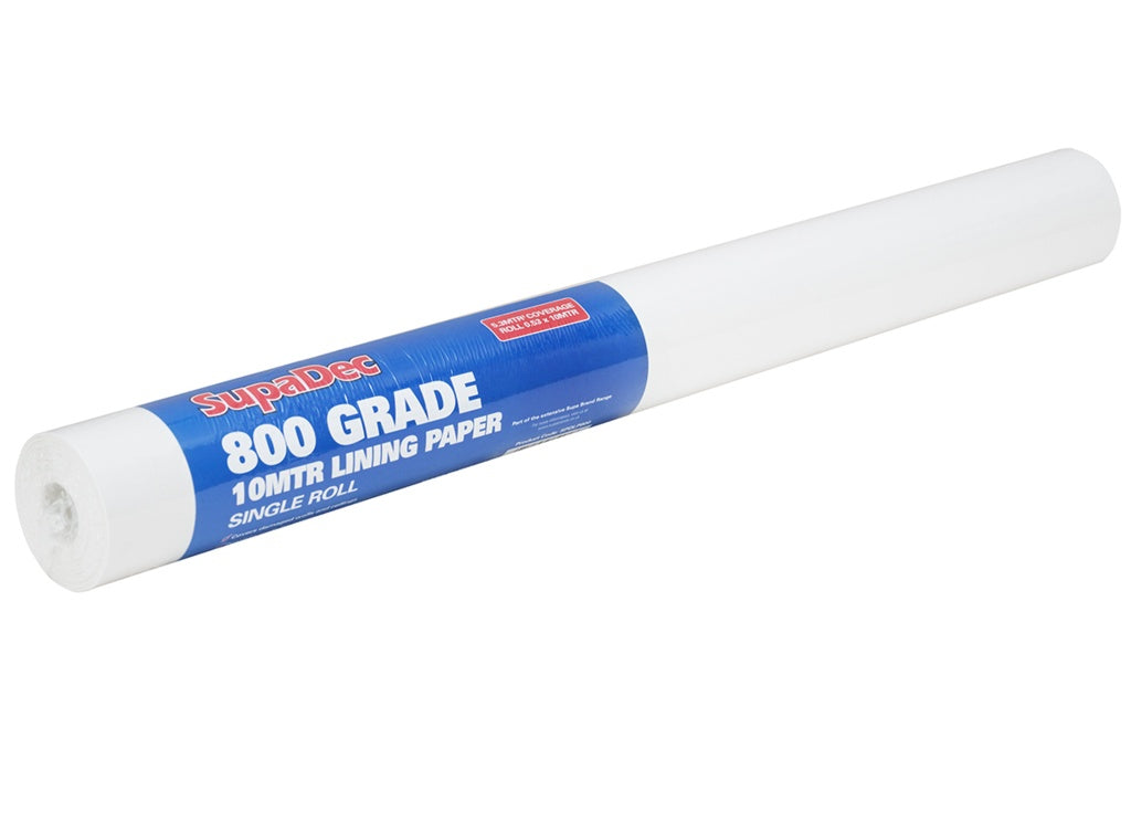 Supa Dec Lining Paper 800 Grade 10m Roll 5.3m2 Coverage