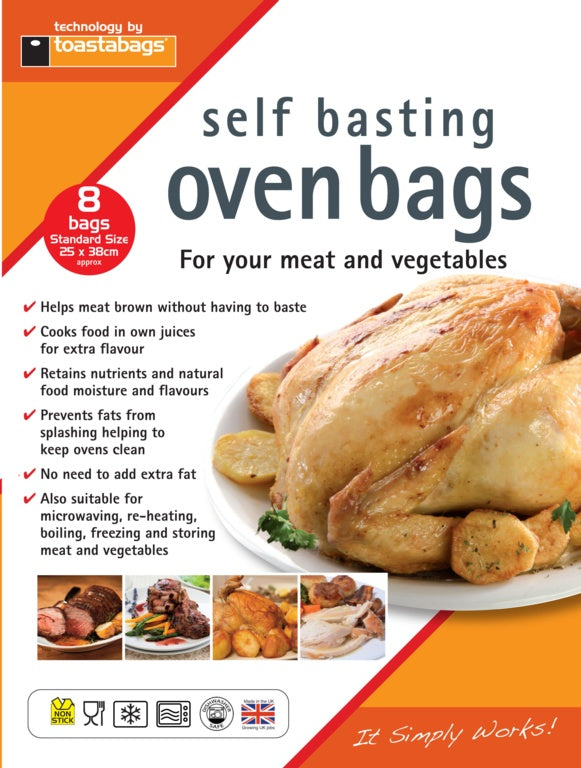 Toastabags Oven Roasting Bags Standard (25 X38cm) 8 Pack