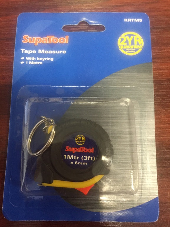 Supa Tool Mini Tape Measure With Keyring 1m