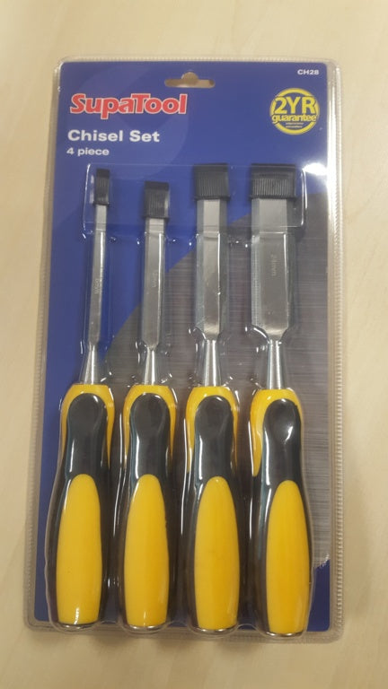 Supa Tool Chisel Set With Bi Material Handles 4 Piece