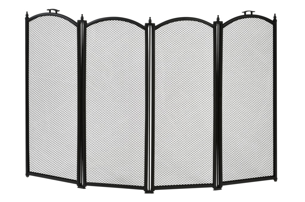 Hearth & Home Folding Fire Guard Black 4 Sections
