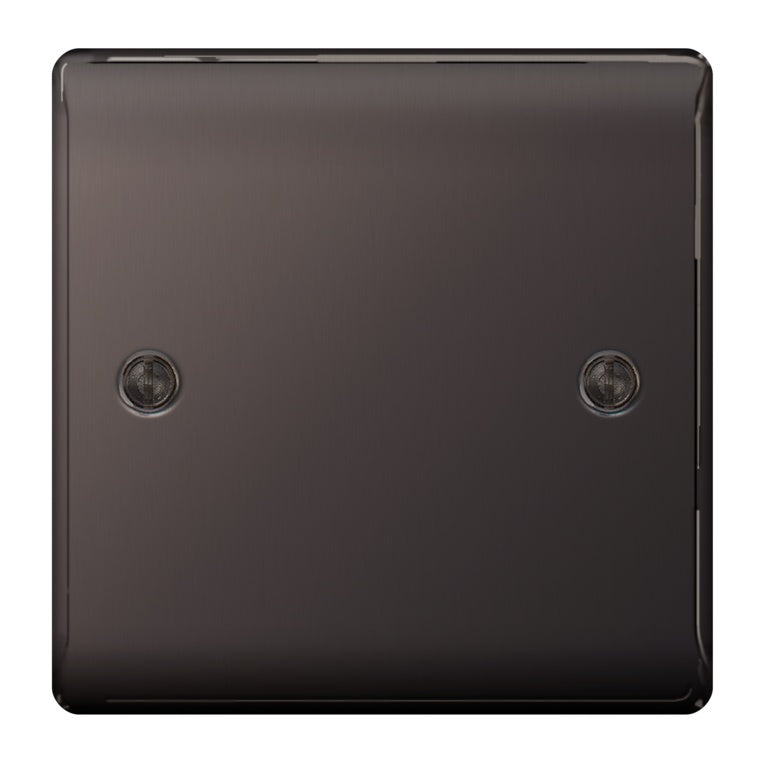 Bg Blank Plate 1 Gang Black Nickel