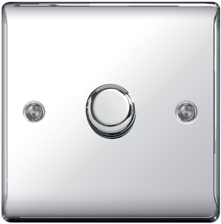 Bg Chrome 2 Way Dimmer Switch 400w 1 Gang