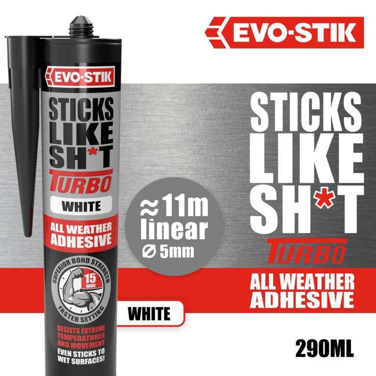 Evo Stik Sticks Like Sh*T Turbo White 290ml
