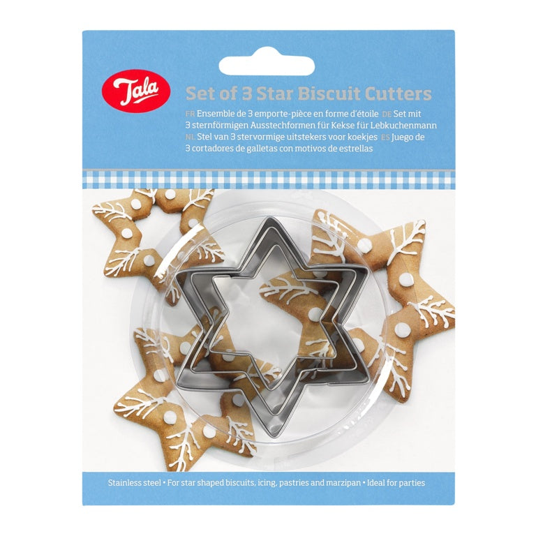 Tala Plain Star Cutters (Set Of 3)