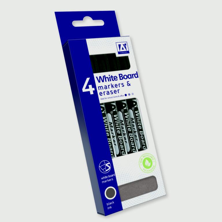 A Star Whiteboard Markers & Eraser Pack 4