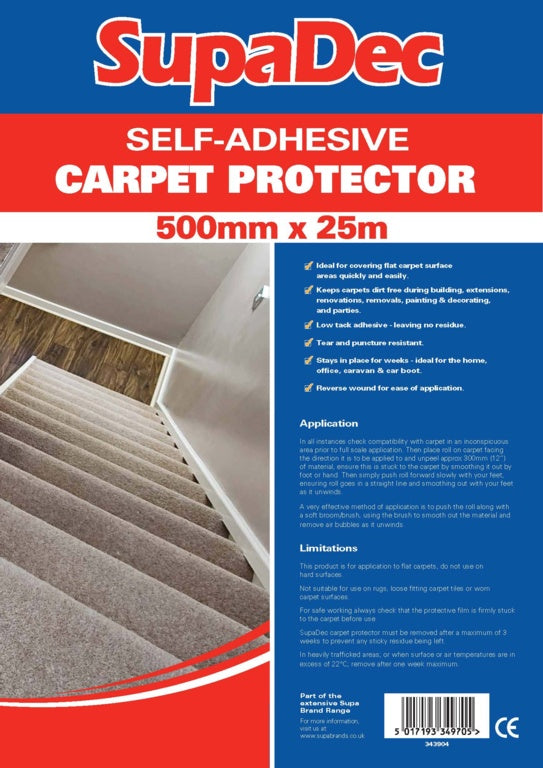 Supa Dec Carpet Protector Film 500mmx25m