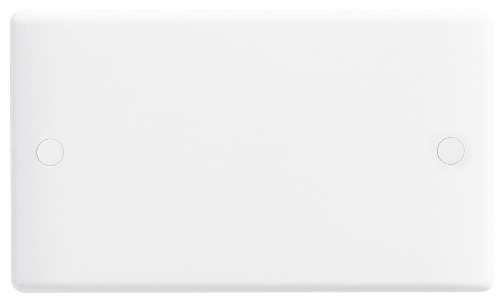 BG White Round Edge Blank Plate