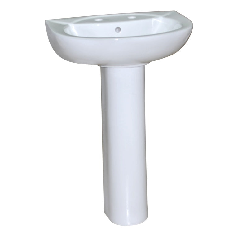 Supa Plumb Basin & Pedestal In A Box 2 Tap Hole