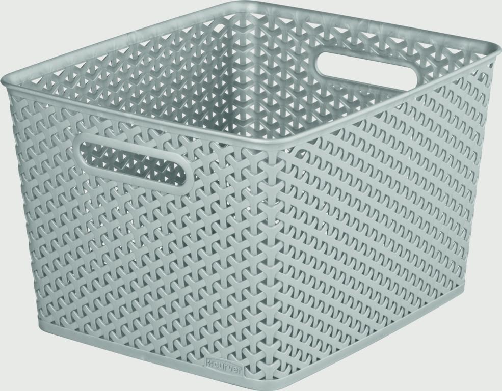 Curver My Style Nestable Rattan Basket 18 L Grey