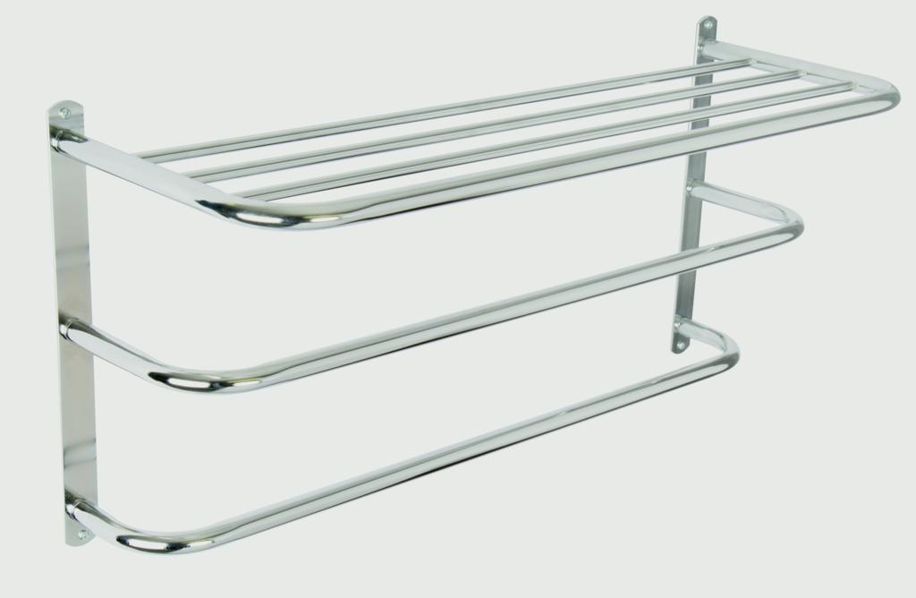 Croydex Wall Mounted Towel Rack Mild Steel/Chrome Finish