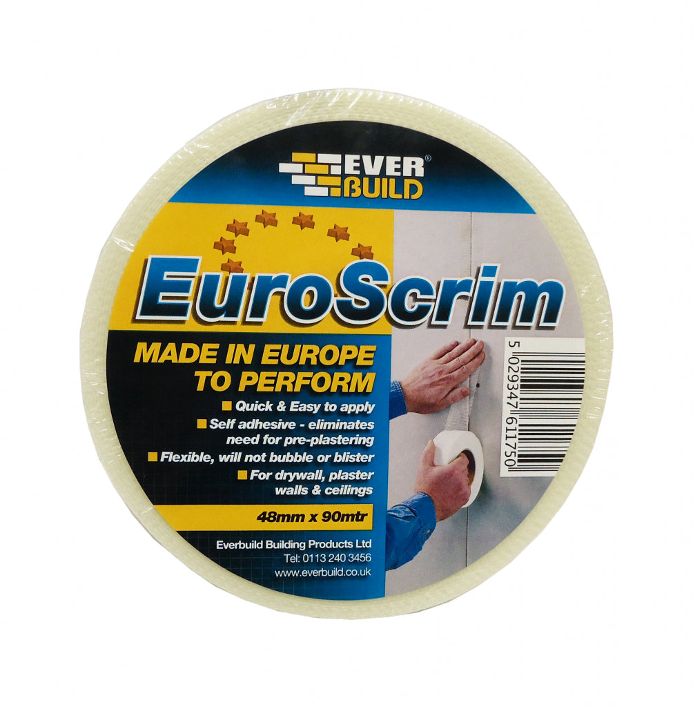 Everbuild Euro Scrim Plasterboard Joining Tape White 48mm X 90m