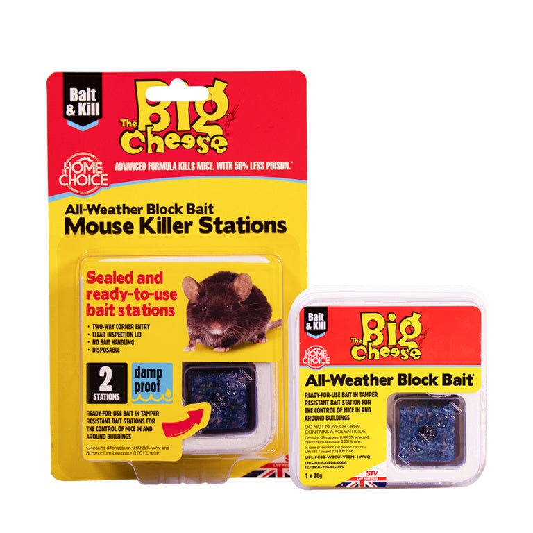 The Big Cheese Mouse Killer Stations Twin Pack