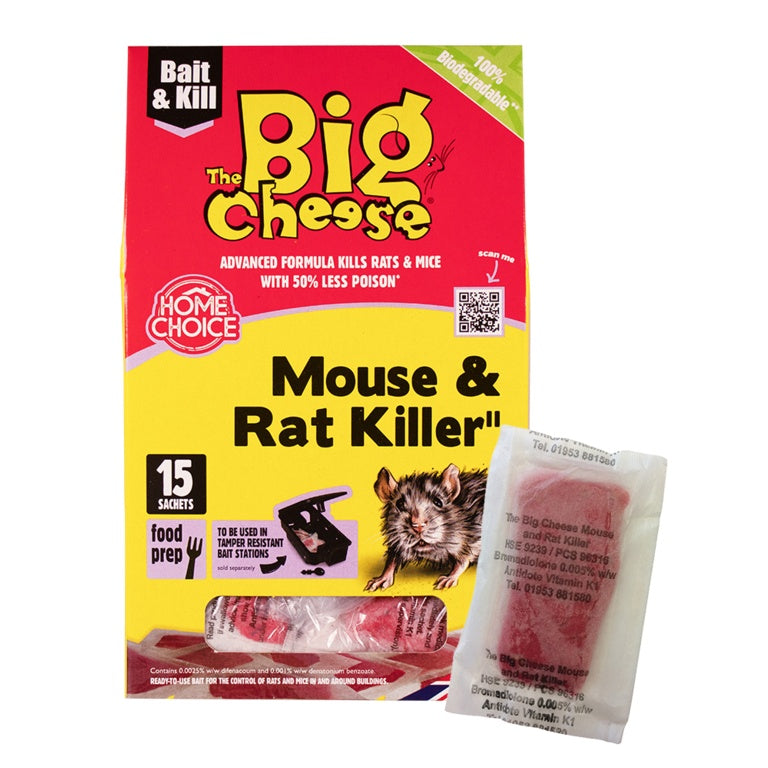 The Big Cheese Mouse & Rat Killer�� 15 Sachets