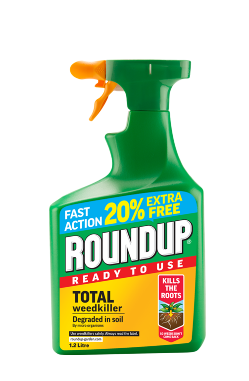 Roundup Total Ready To Use Weed Killer 1 L Plus 20% Extra Free