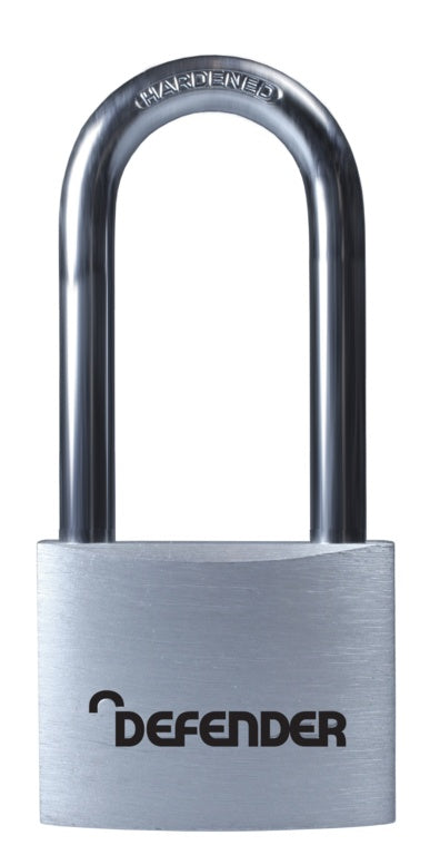 Defender Aluminium Padlock Long Shackle 40mm