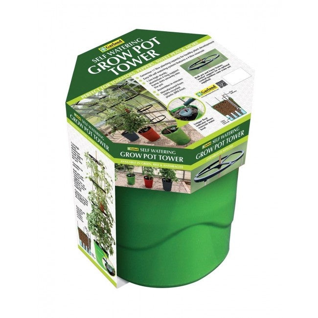 Garland Self Watering Grow Pot Tower Green