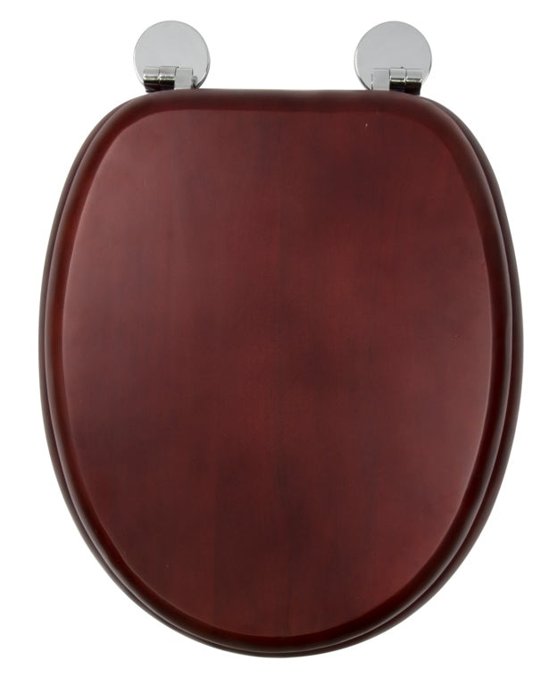 Croydex Flexi Fix Toilet Seat Davos Mahogany