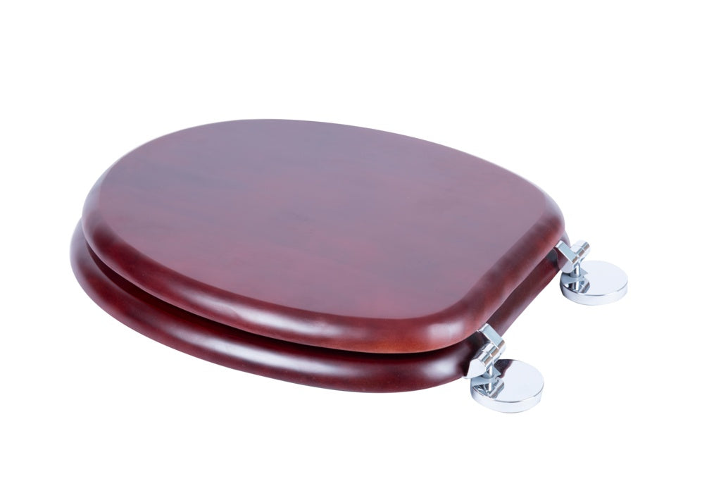 Croydex Flexi Fix Toilet Seat Davos Mahogany