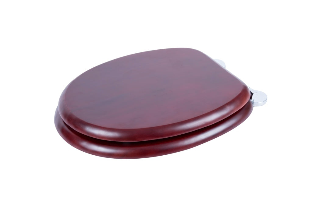 Croydex Flexi Fix Toilet Seat Davos Mahogany