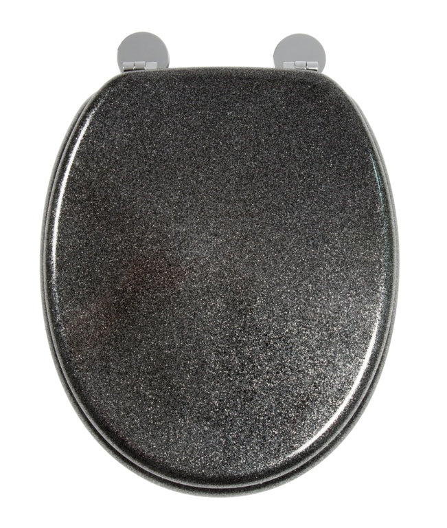 Croydex Flexi Fix Toilet Seat Quartz Black