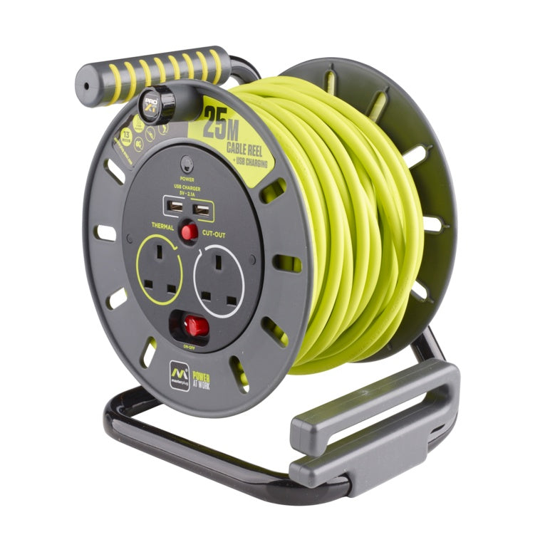 Pro Xt 2 Gang 2 Usb Extension Reel
