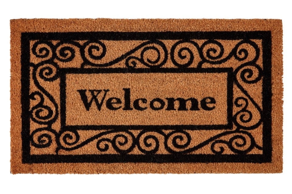 Groundsman Welcome Grey Coco Doormat 40 X 70cm
