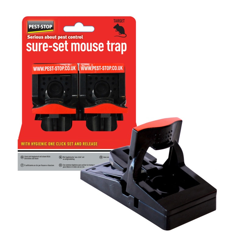 Pest Stop Sure Set Plastic Mouse Traps Twin Pack