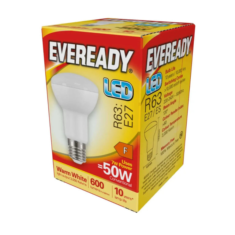 Eveready Led R63 E27 7 W 600 Lumen Warm White 3000k