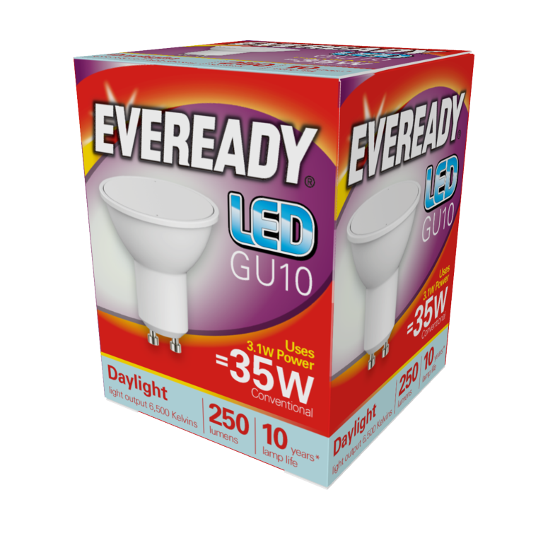 Eveready Led Gu10 3 W 250lm Daylight 6500k