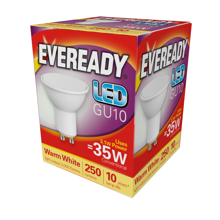 Eveready Led Gu10 3 W 235lm Warm White 3000k