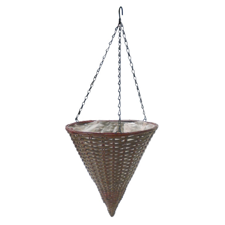 Ambassador Brown Rattan Hanging Cone 14"