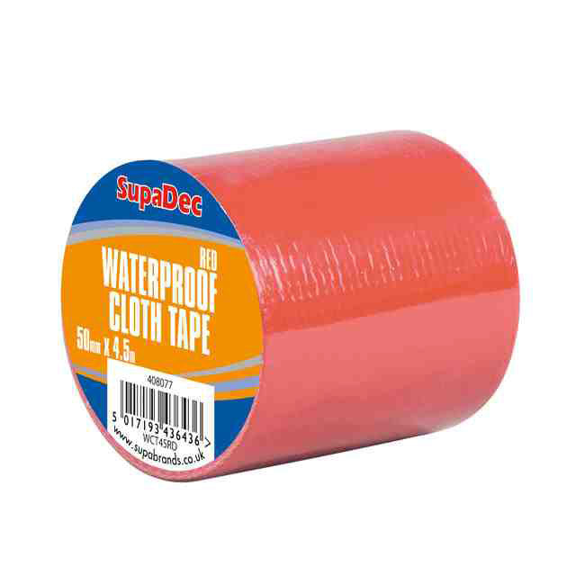 Supa Dec Waterproof Cloth Tape 48mm X 4.5m White