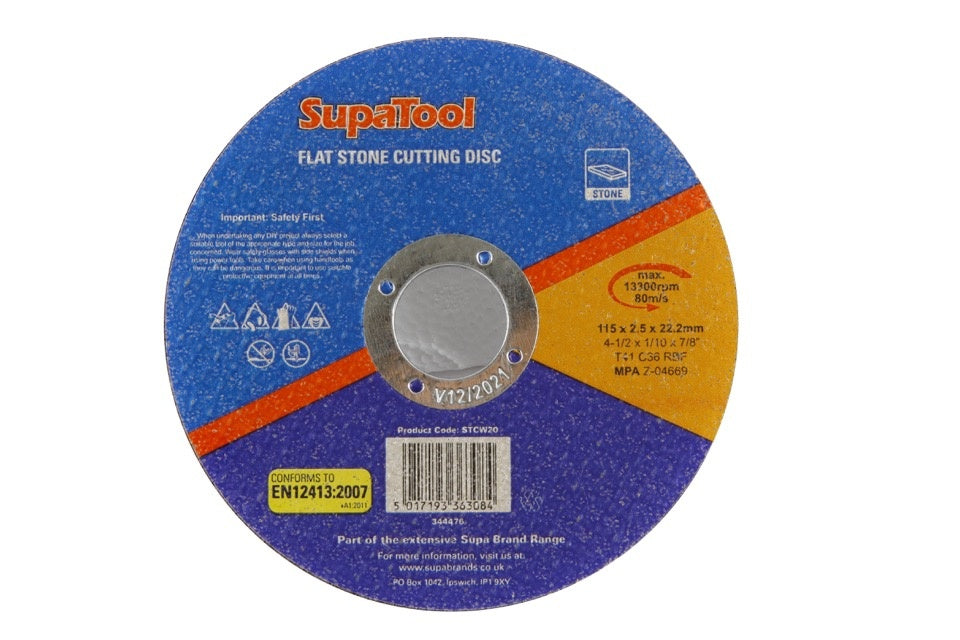Supa Tool Flat Stone Cutting Disc 115mm115mmx2.5mm