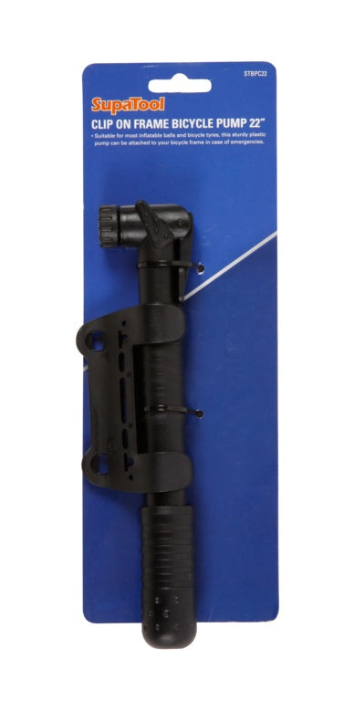 Supa Tool Clip On Bicycle Pump 22"