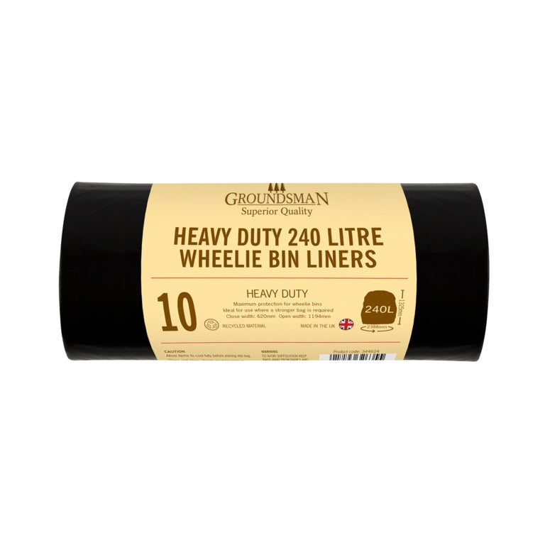 Groundsman Wheelie Bin Liners 240 L Pack 10