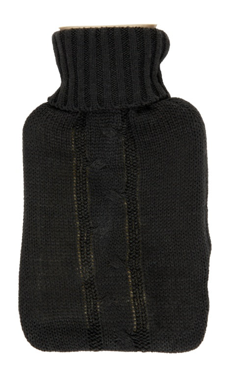 Hearth & Home Hot Water Bottle With Knit Cover Grey 1 L