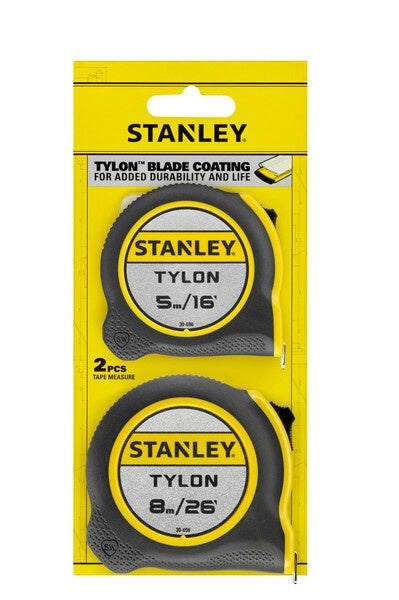 Stanley Tylon Tape 5m & 8m Twin Pack