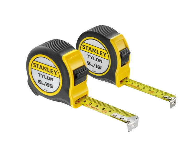 Stanley Tylon Tape 5m & 8m Twin Pack