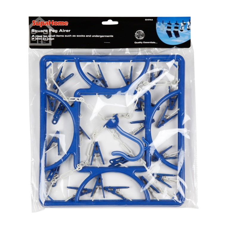 Supa Home Square 24 Peg Blue Airer