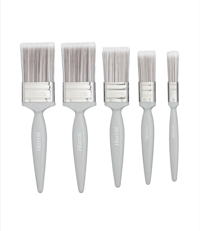 Harris Essentials Wall & Ceiling Paint Brush Set Pack 5