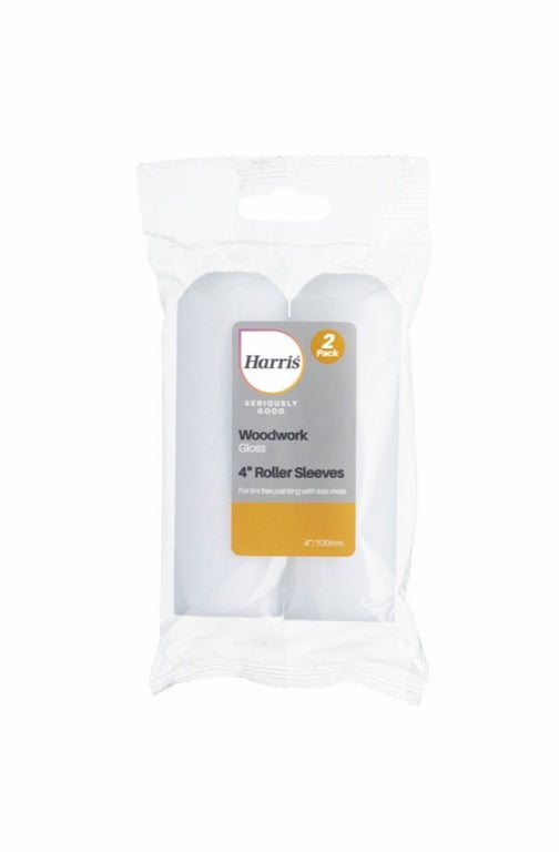 Harris Seriously Good Woodwork Gloss Sleeve 4" Pack 2